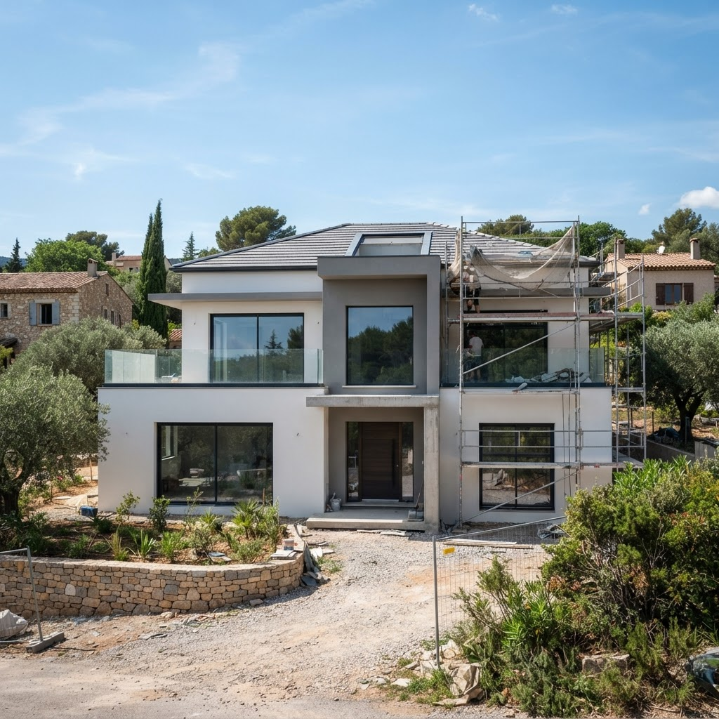 Maison rénovée avec façade neuve